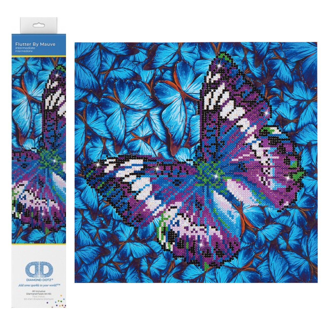 Diamond Dotz Flutter by Mauve Butterflies Diamond Painting Kits for Adults - Diamond Art Kits a Relaxing Creative Craft Kit with Dotz Gems 12x12